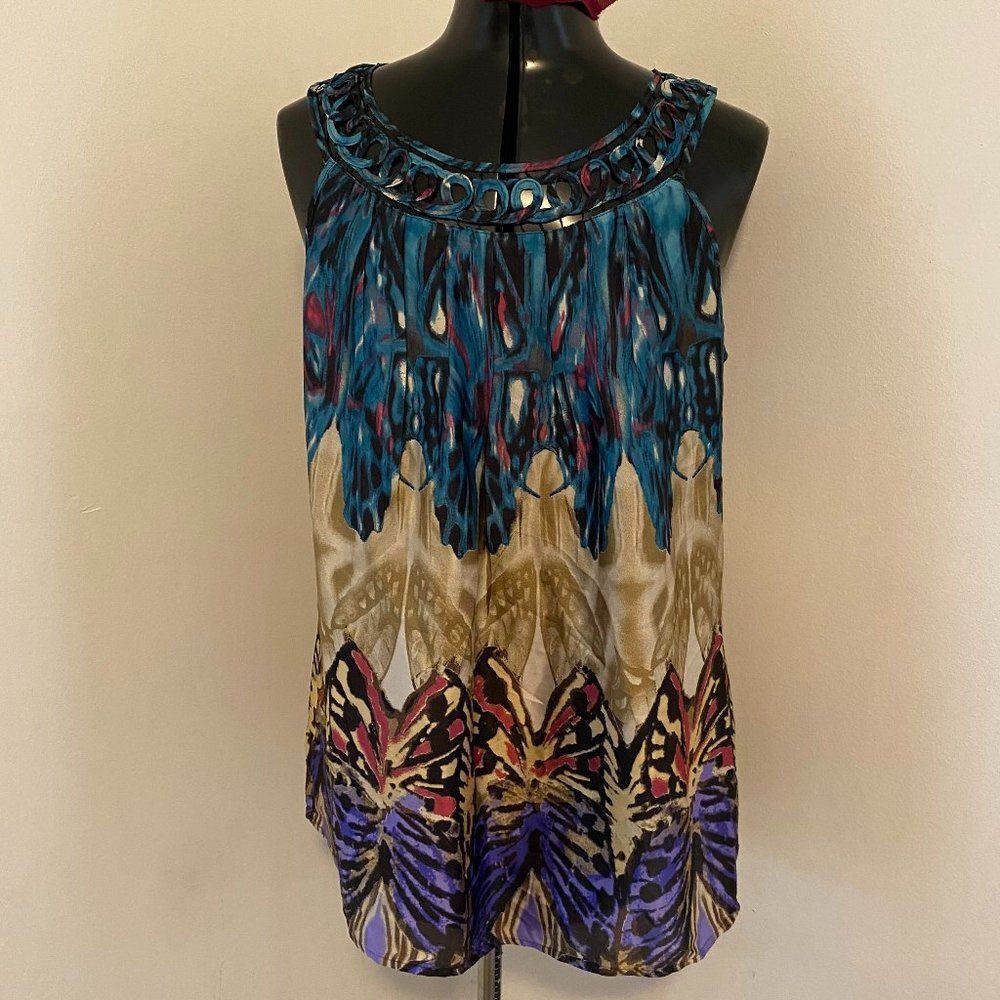 New Directions Sleeveless Boho Womens Top Size M